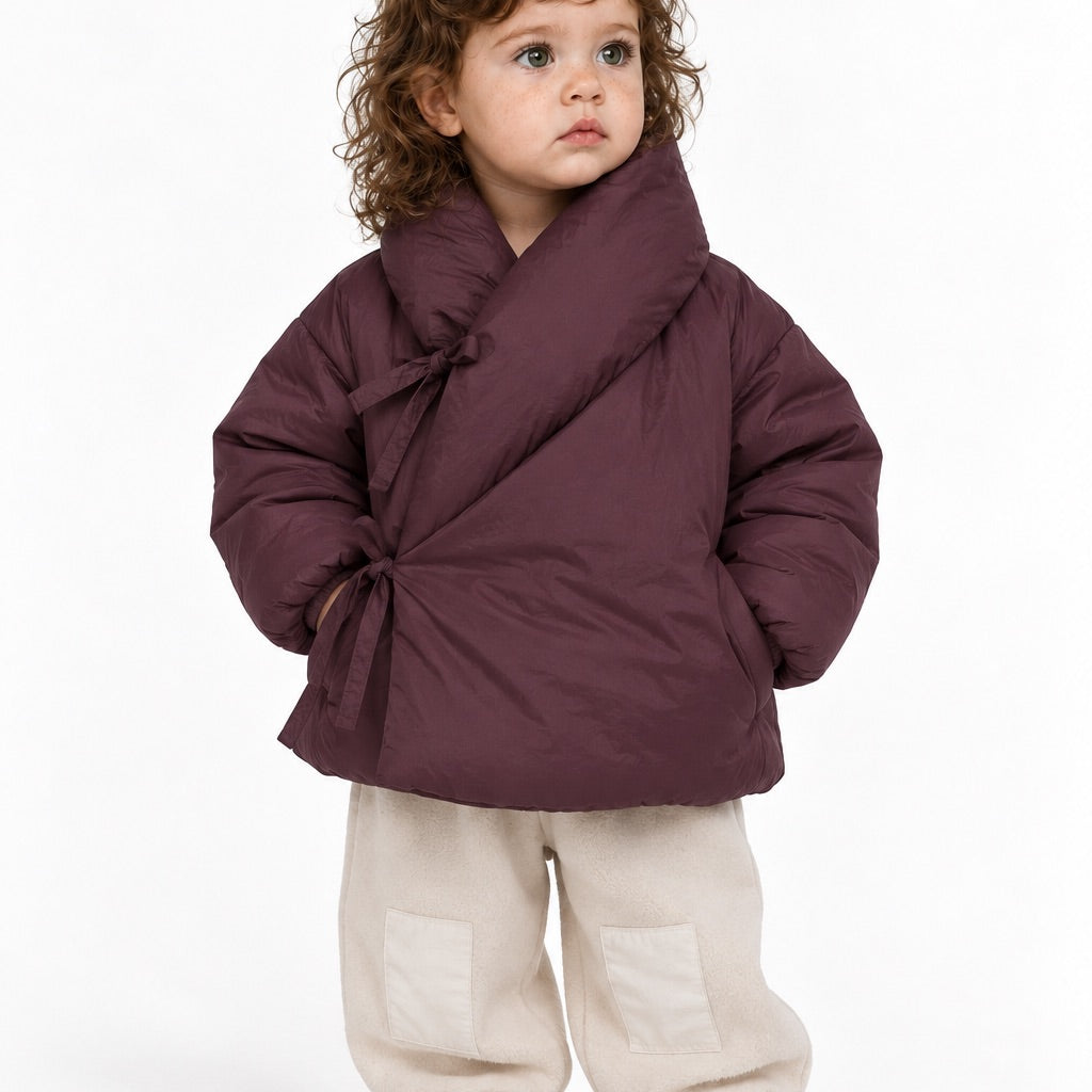 Piumino ARLU melanzana – piumino per bambino Made in Italy, Arlu Studio