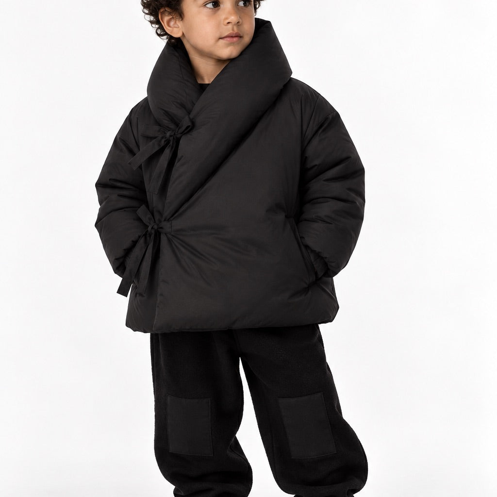 Piumino ARLU nero – piumino per bambino Made in Italy, Arlu Studio