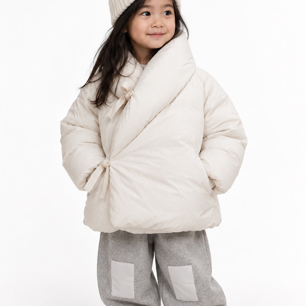 Piumino ARLU bianco – piumino per bambino Made in Italy, Arlu Studio