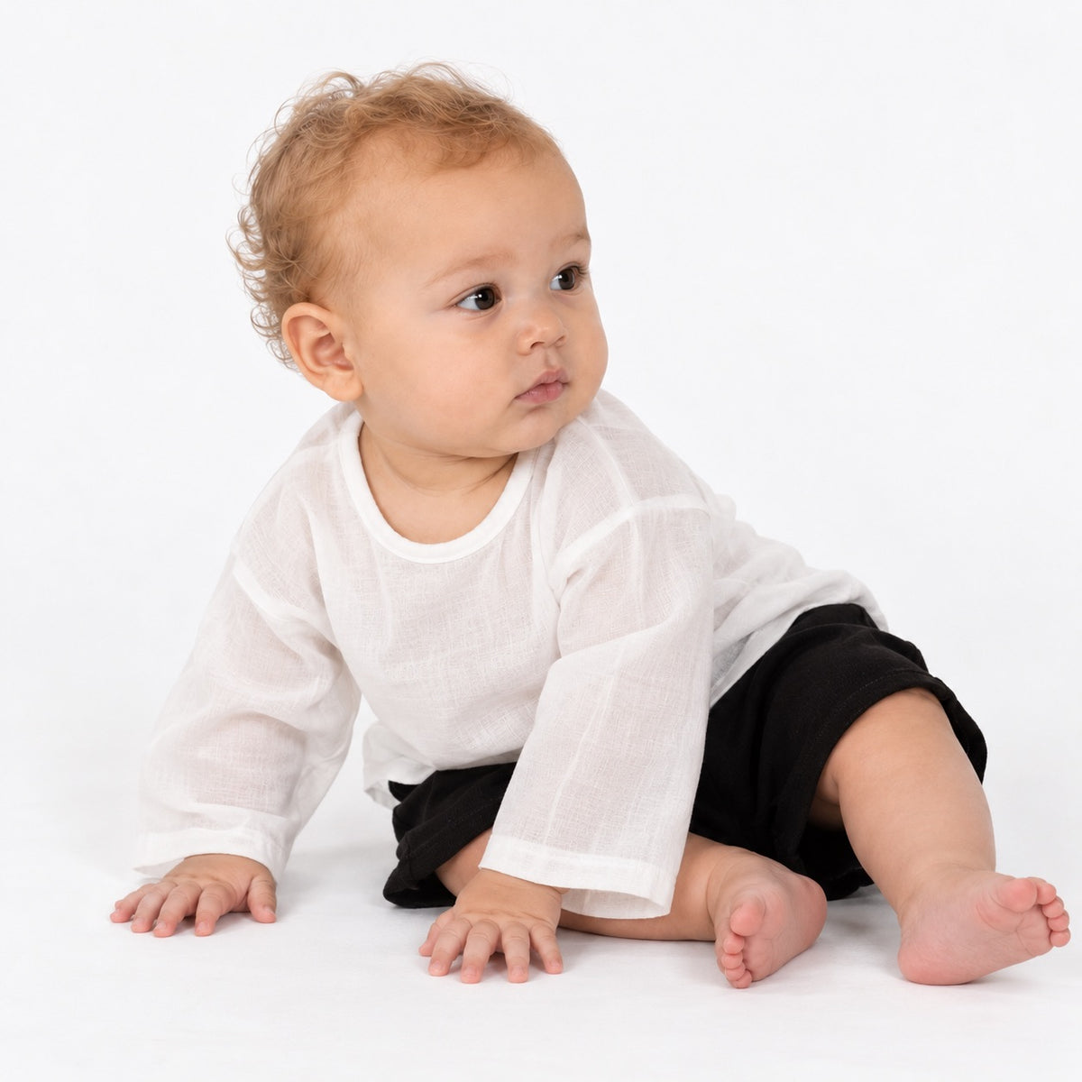 Camicia DIMI bianca – camicia per bambino Made in Italy, Arlu Studio