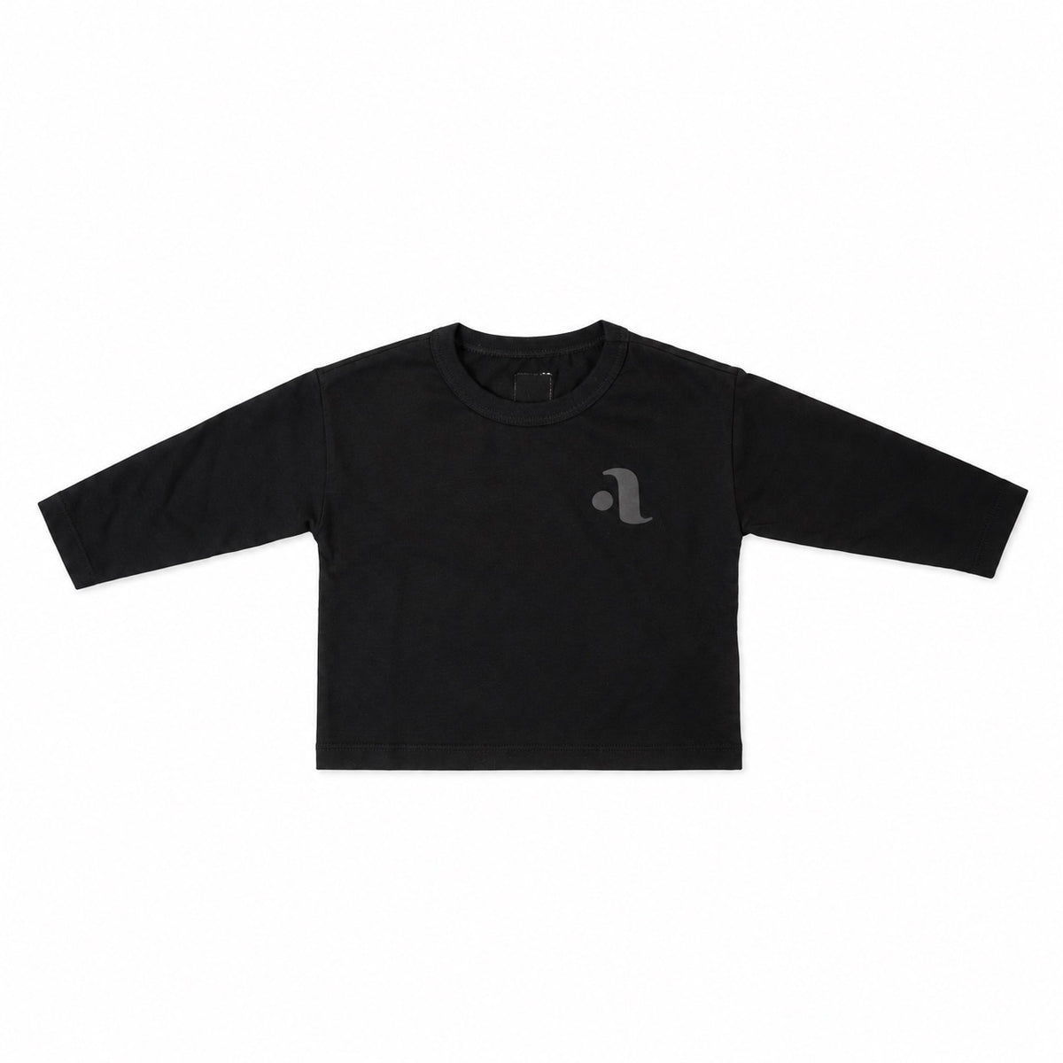 Maglia manica lunga GOGO nera – maglia a manica lunga per bambino Made in Italy, Arlu Studio