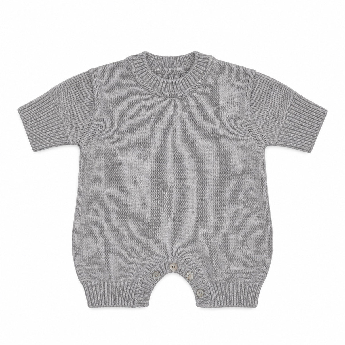Tutina HUG grigia – tutina in maglia per bambino Made in Italy, Arlu Studio