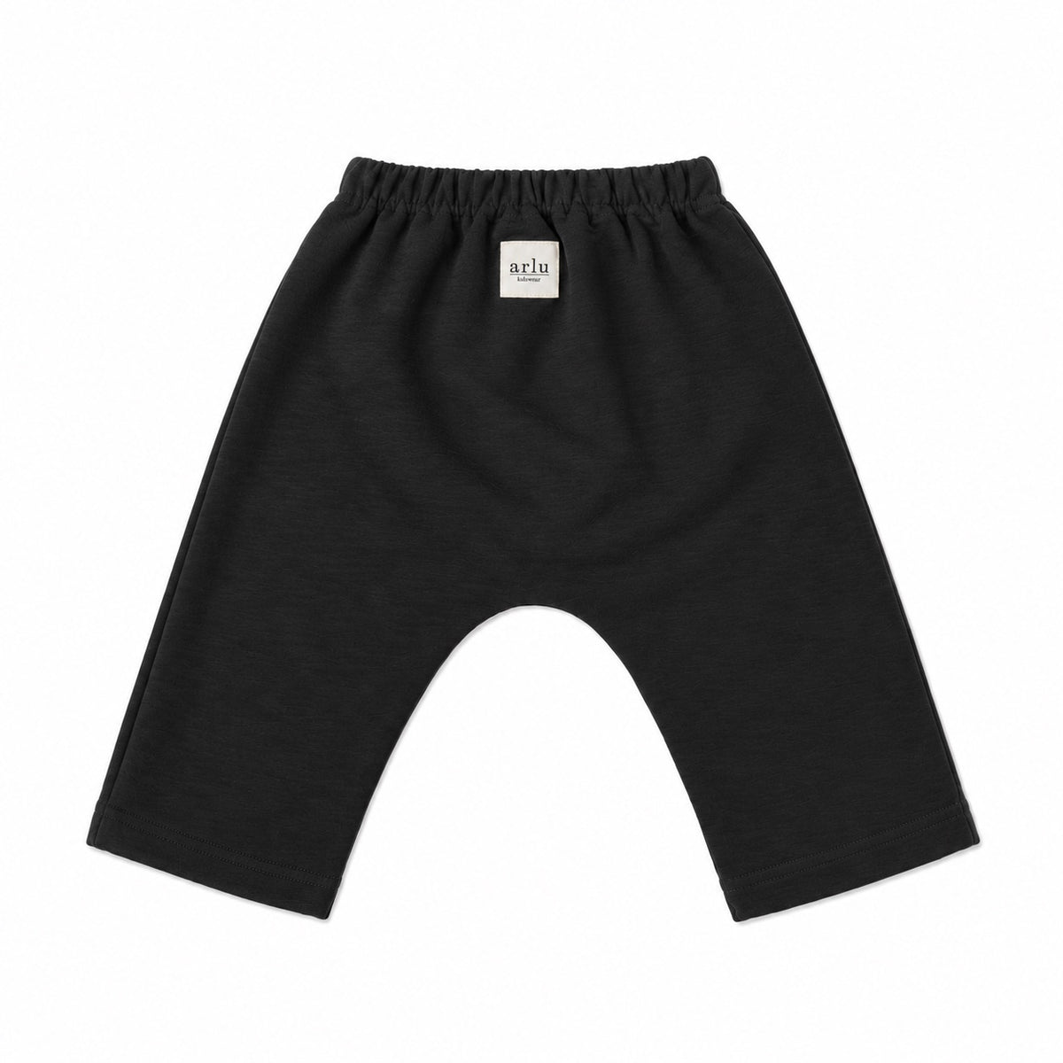 Pantalone LONE in felpa nera – pantalone in felpa per bambino Made in Italy, Arlu Studio