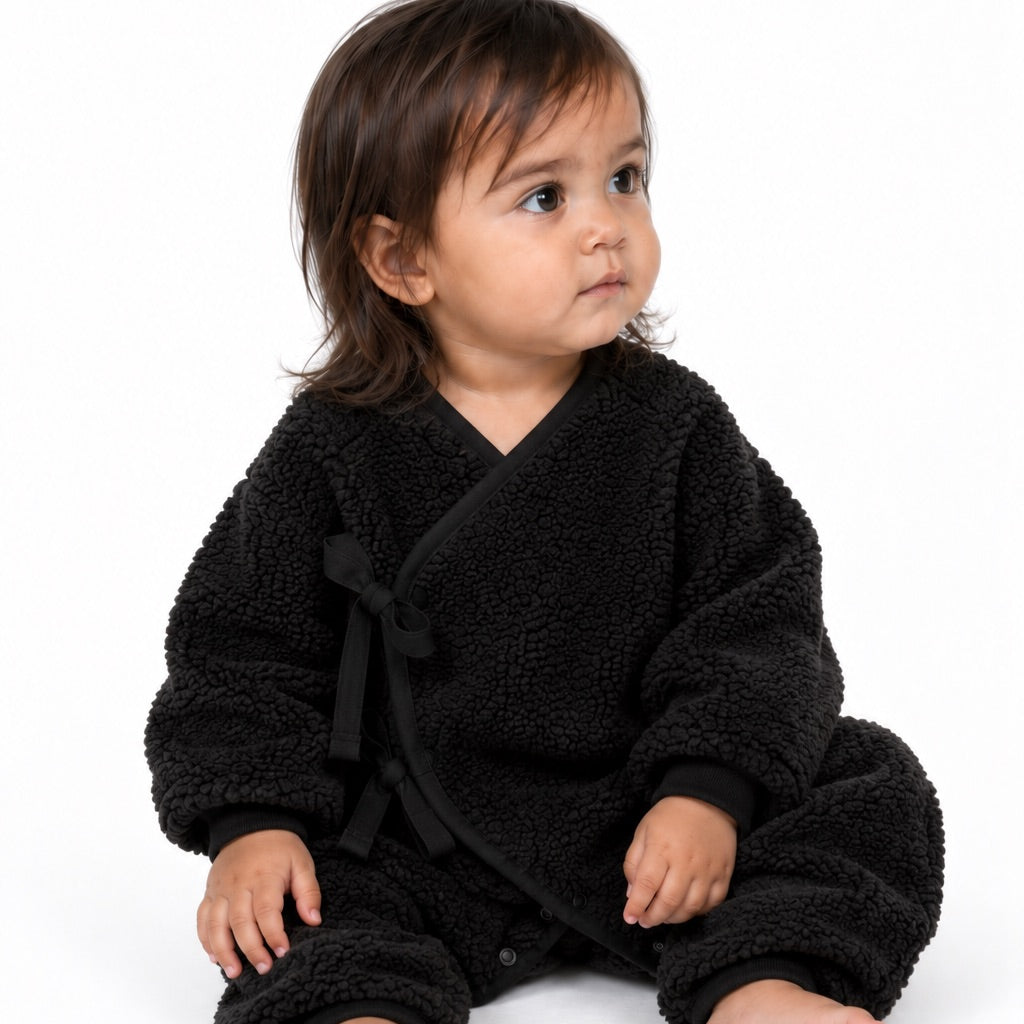 BOBA Orsetto nero – tutina in tessuto orsetto per bambino Made in Italy, Arlu Studio