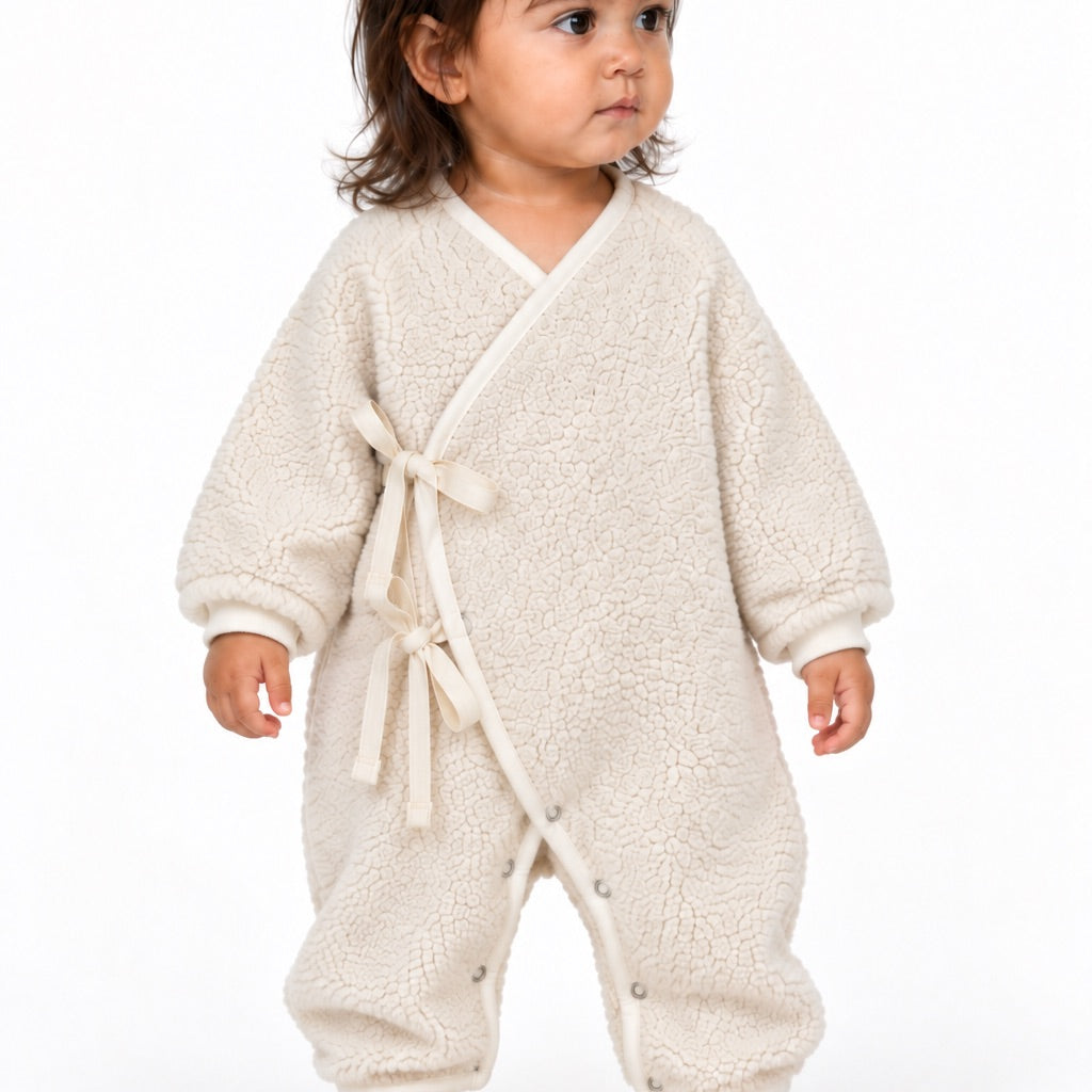 BOBA Orsetto latte – tutina in tessuto orsetto per bambino Made in Italy, Arlu Studio