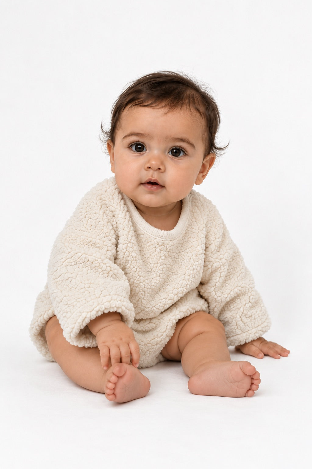 BRUNO Orsetto latte – capo in tessuto orsetto per bambino Made in Italy, Arlu Studio