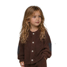 Cardigan HUG marrone – cardigan in maglia per bambino Made in Italy, Arlu Studio