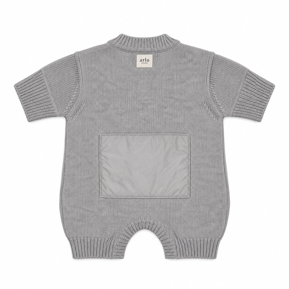 Tutina HUG grigia – tutina in maglia per bambino Made in Italy, Arlu Studio