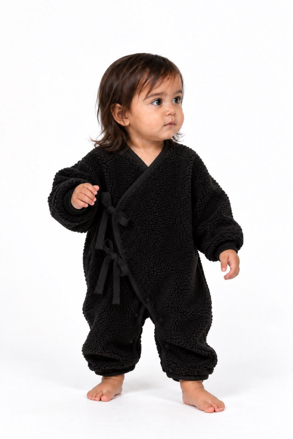 BOBA Orsetto nero – tutina in tessuto orsetto per bambino Made in Italy, Arlu Studio