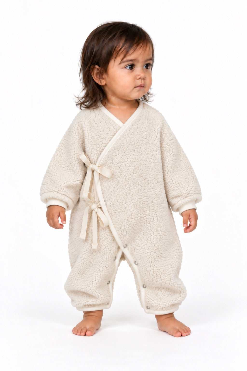 BOBA Orsetto latte – tutina in tessuto orsetto per bambino Made in Italy, Arlu Studio