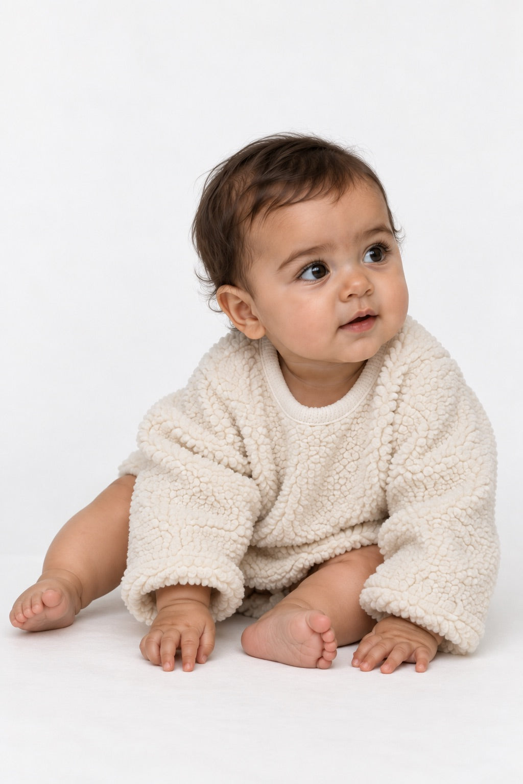 BRUNO Orsetto latte – capo in tessuto orsetto per bambino Made in Italy, Arlu Studio