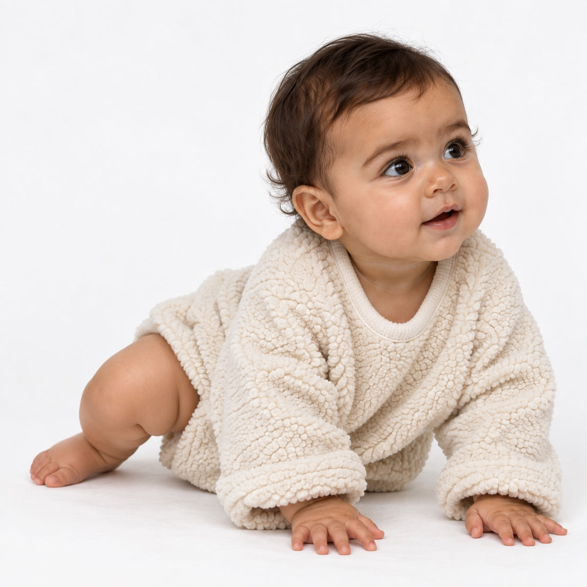 BRUNO Orsetto latte – capo in tessuto orsetto per bambino Made in Italy, Arlu Studio